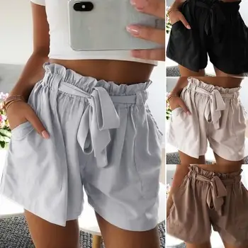 

shorts Loose summer fashion Large size All-match Lace up youth cotton Harajuku 2020 Hot woman womans washable trend
