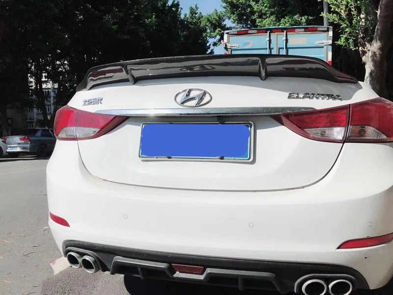 Для hyundai Elantra Avante спойлер из углеродного волокна/FRP Грунтовка заднего крыла r-типа спортивные аксессуары 2012- года