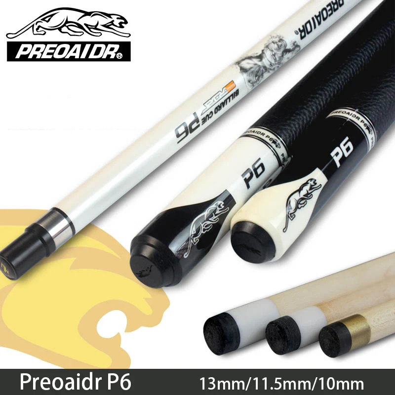 Billige Preoaidr 3142 P6 Pool Queue Billard Queue 10 11. 5 13mm Spitze Spiel Verlängerung Ahorn Welle PU Wrap Professionelle Billard Cues