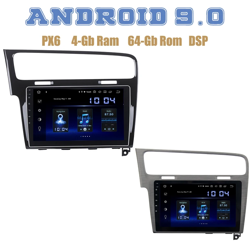 Perfect PX6 10.2" IPS screen for VW golf 7 2013 2014 2015 2016 2017 Android 9.0 Car GPS Radio Player 4+64GB Auto Stereo Multimedia 0