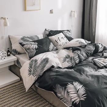 

Northern European-Style Four Cotton Quilt Cover Sheets Bed Sheet Dormitory Beddings Three-Piece Set Bed