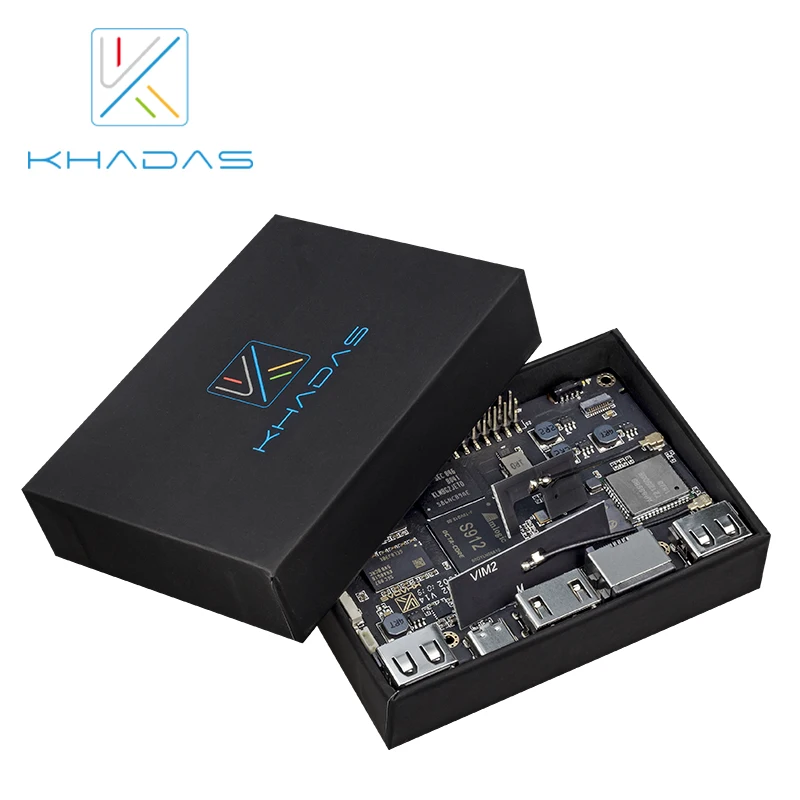 Khadas VIM2 Basic Powerful Single Board Computer Octa Core with MIMOx2 WiFi AP6356S WOL Amlogic S912 3