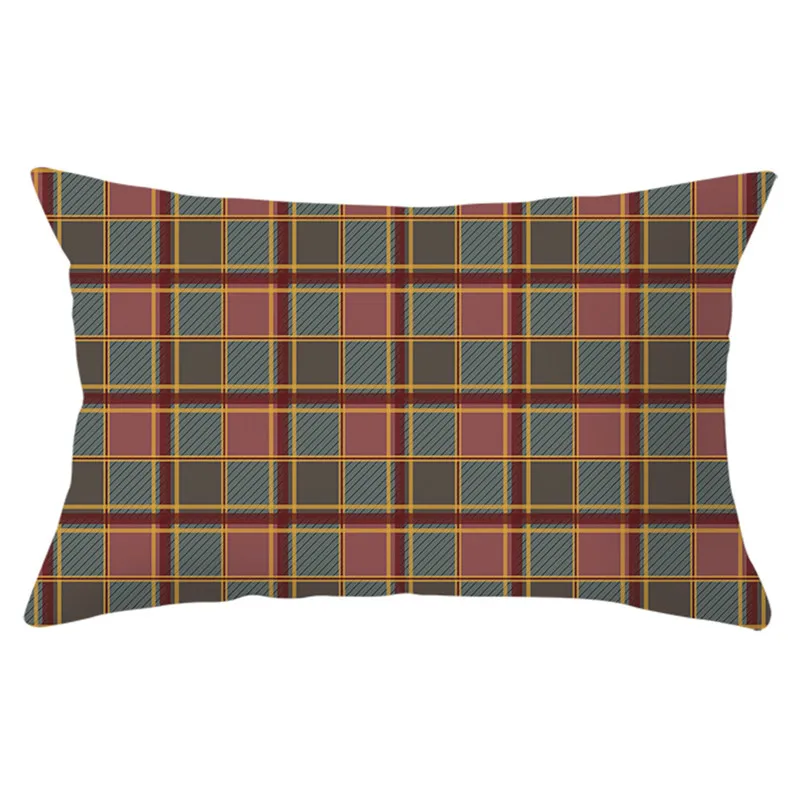 Fuwatacchi геометрические прямоугольные Чехлы для подушек, клетчатые полиэфирные наволочки для домашнего дивана, декоративные украшения для гостиной 30*50 см - Цвет: PC12691