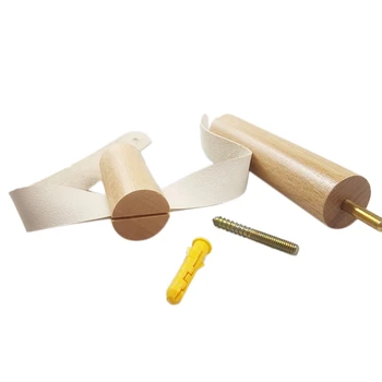 

Multipurpose Roll Paper Holder Sturdy Toilet Easy Install Restaurant Roll Paper Holder Vertical Wall Mount Bathroom Wooden Home