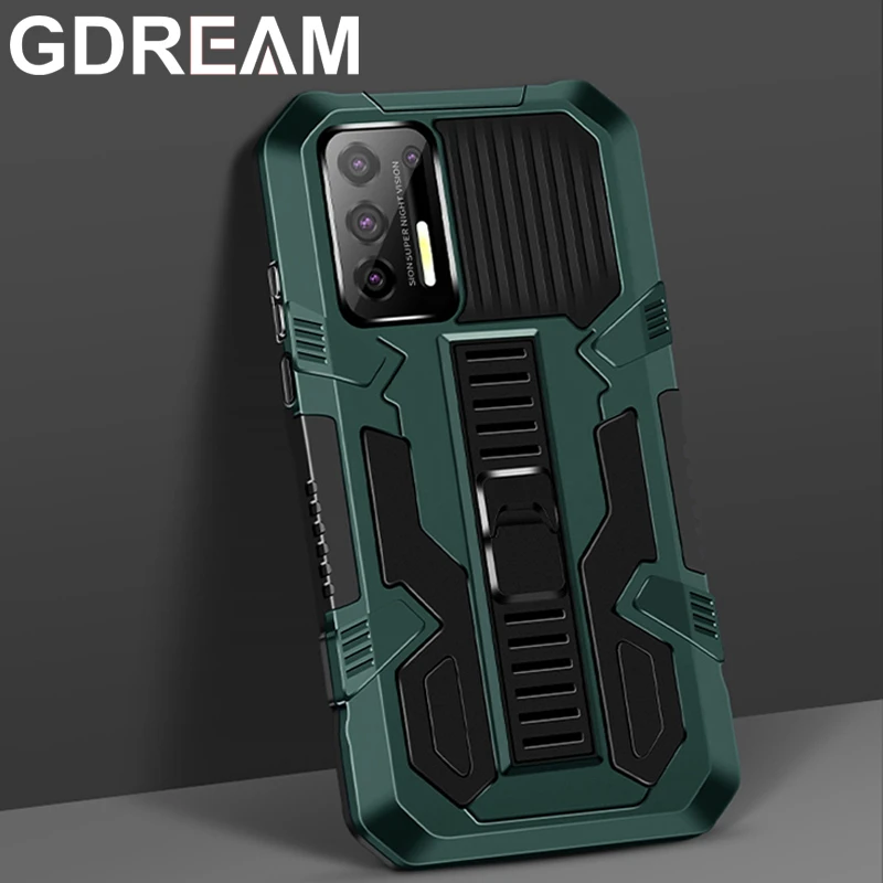 GDREAM Shockproof Phone Case For OPPO Reno 2F 4F 5Lite 5F 6 5G Luxury Kickstand Bracket Protective Cover For OPPO F11Pro F17 F19 cases for oppo cases