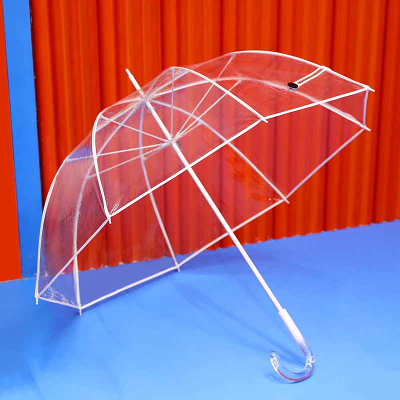 Long Handle Japanese Style Artistic Arch Transparent Umbrella Wind-Resistant Reinforcement | Дом и сад
