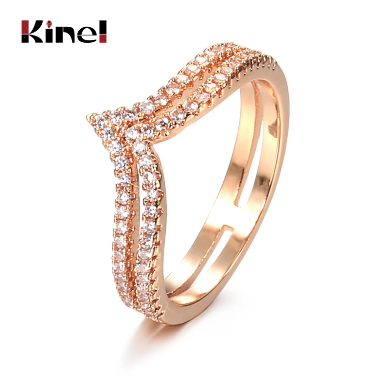 kinel new arrivals 585 rose gold ring double row micro wax inlay natural zircon hollow rings women wedding party fine jewelry Kinel New Arrivals 585 Rose Gold Ring Double Row Micro-wax Inlay Natural Zircon Hollow Rings Women Wedding Party Fine Jewelry 6