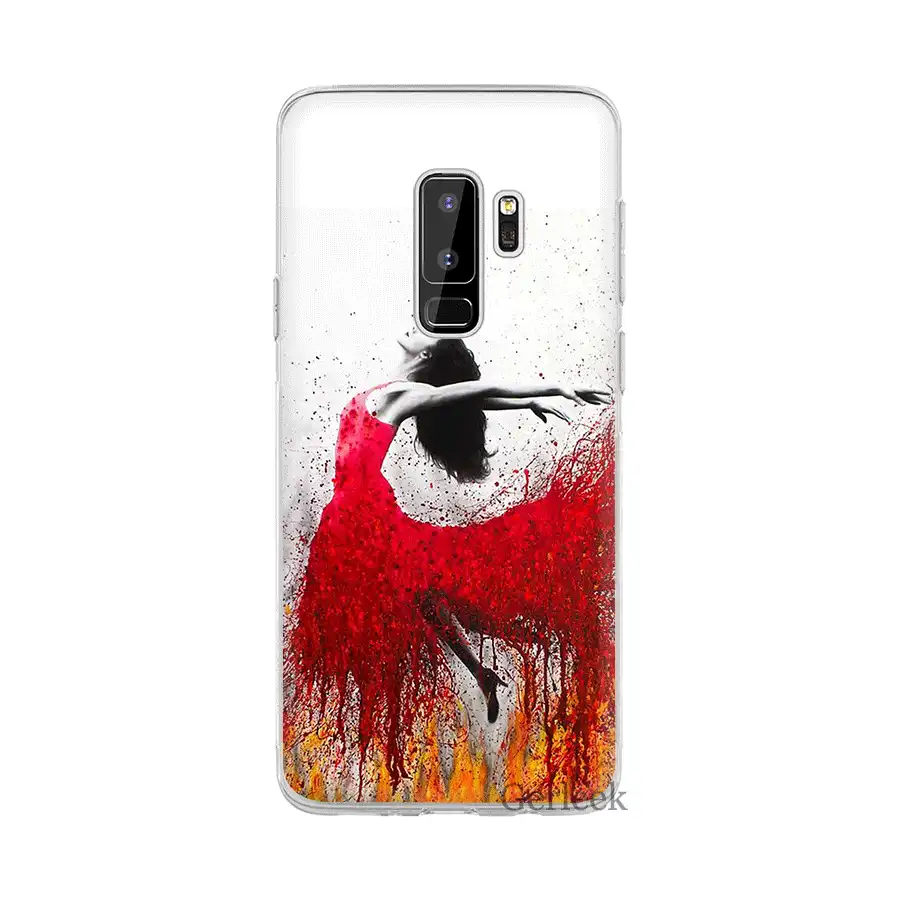 Чехол для телефона из ТПУ Samsung Galaxy S6 S7 край S8 S9 S10 S10E Plus Note 8 9 M10 M20 M30 M40 крышка балетки
