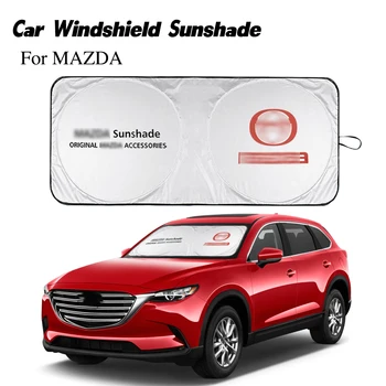 

For Mazda window shades emblem car windshield sun visor cover block protector driving sunshade logo for Mazda MX5 Miata RX8 626