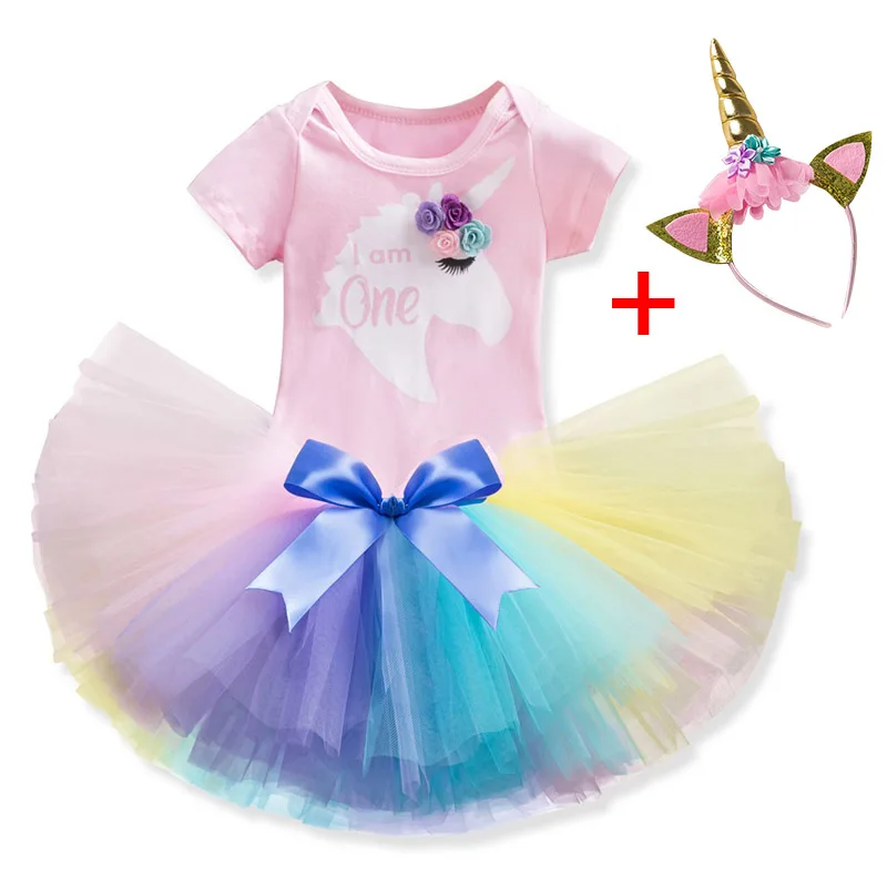 Style 1 Одежда для маленьких девочек одежда для первого дня рождения для маленьких девочек праздничная одежда для малышей торжественное платье для девочек, платья-пачки на 1 год - Цвет: Style 1