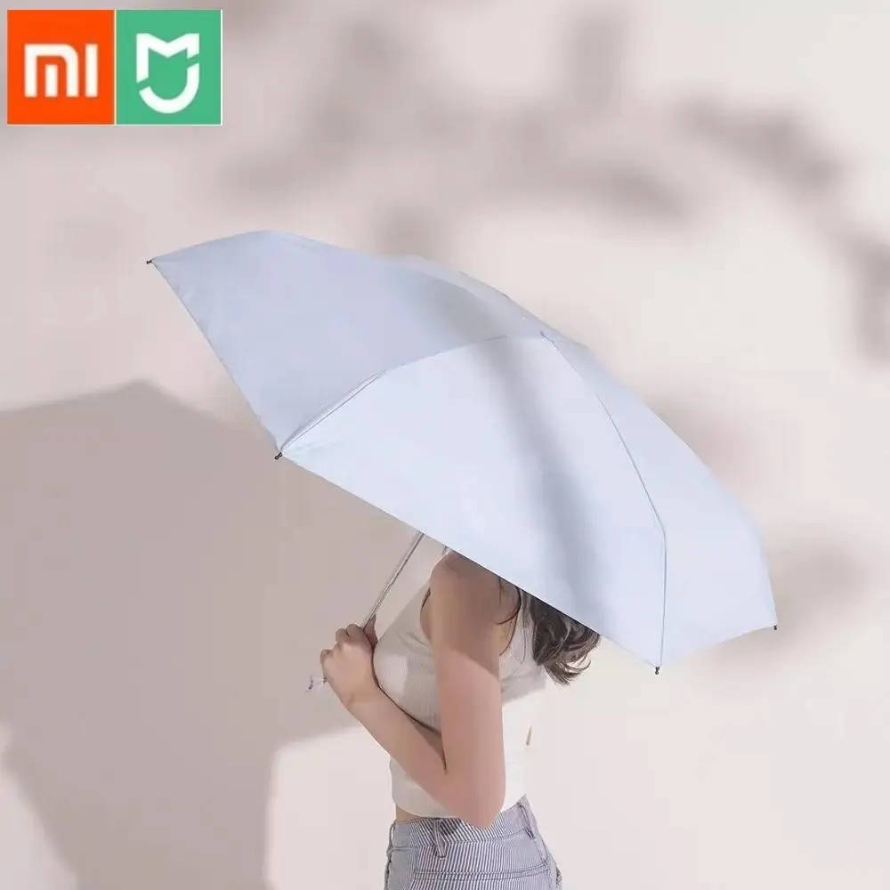 Xiaomi Youpin солнцезащитный черный пластиковый зонтик ультра-короткий черный пластиковый солнцезащитный крем 0 легкий ультра легкий вес 3 цвета