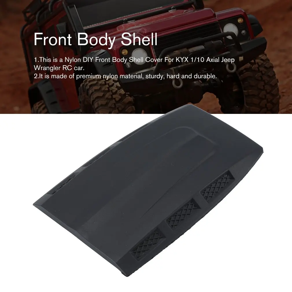 

RC Car Nylon DIY Front Body Shell Cover For KYX 1/10 Axial Jeep Wrangler Spare Parts Upgrade Accessories