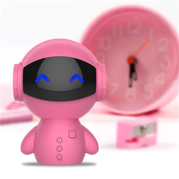 

Creative Multi-function Cute Super Bass Portable Mini Wireless Music Stereo Intelligent Robot Speaker for kids Christmas gifts
