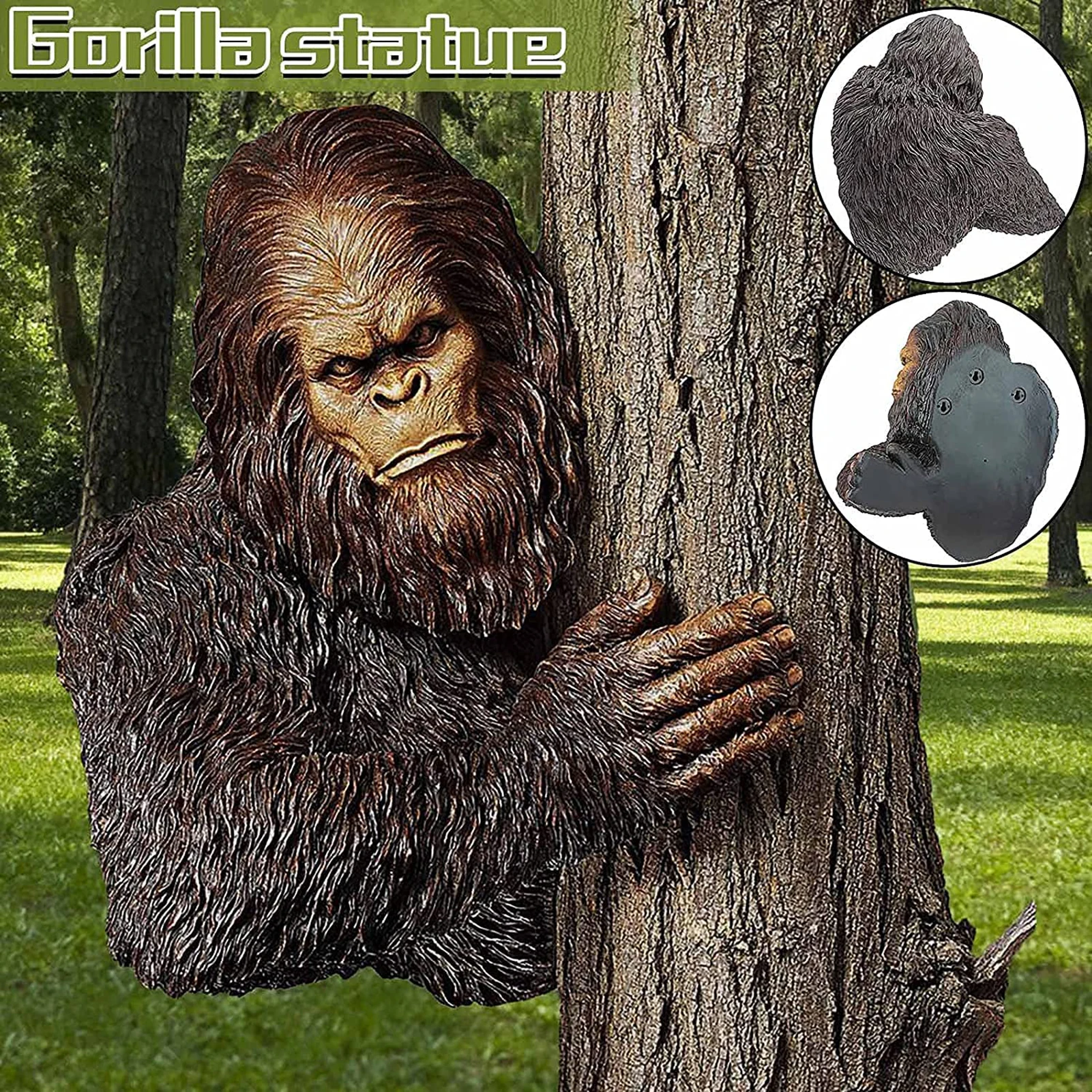 Bigfoot The Bashful Yeti статуя дерева Бигфут Hugger 3D из смолы причудливый мультяшный
