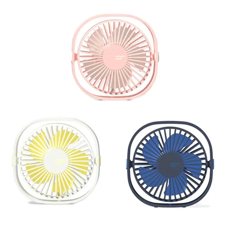 

2021 New Portable Mini Desk Round Fan Quiet Personal Adjustable Tilt 360 Degree Rotating
