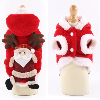 

Cute Cat Coat Pet Hoodie For Christmas Dress Up Christmas Pet Coat Pattern Dog Winter Autumn Warm Clothes Puppy Funny Costume#15