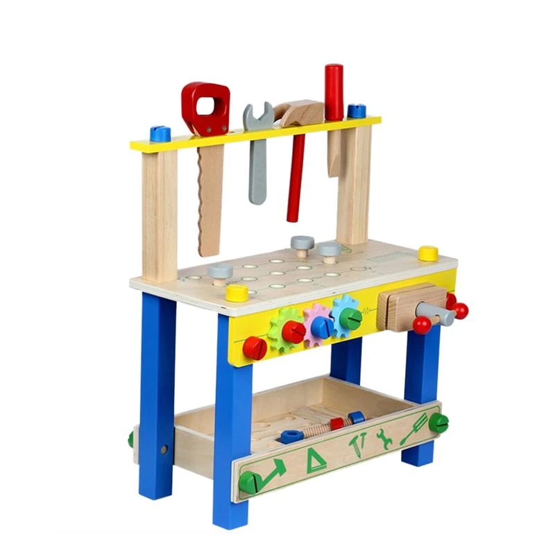 wooden play tool bench