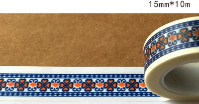 Красивые washi клейкая лента/15 мм* 10 м красного и синего и фиолетового цветов для дизайна и маскировки Япония лента washi