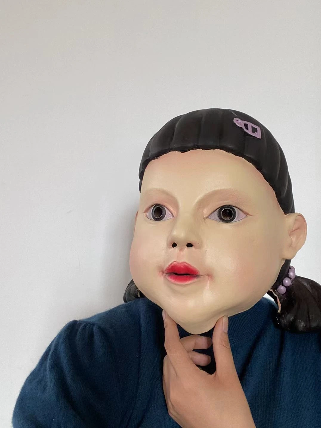 TV Show Squid Game Robot Girl Latex Mask Halloween Party Puppet Doll Head  Gifts Cosplay Costume Party Accessories|Adult Games| - AliExpress