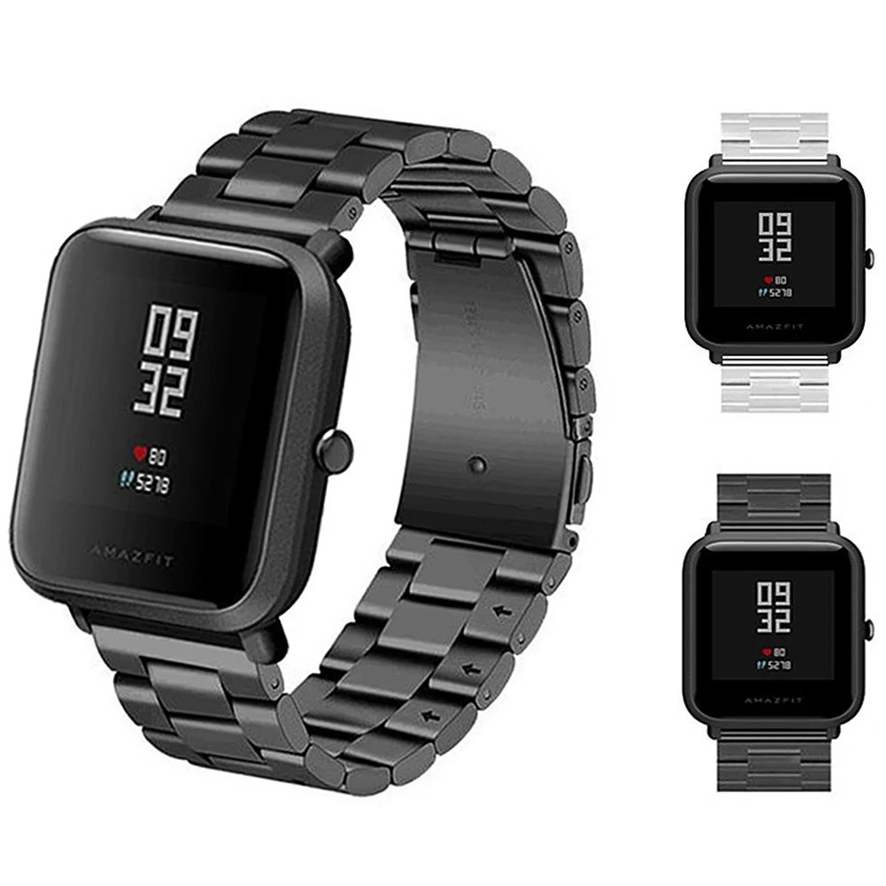 

20mm Universal Replacement Watch Band Steel Lite Mesh Metal strap for Huami Xiaomi Amazfit Bip/Ticwatch 2/Ticwatch E Metal belt