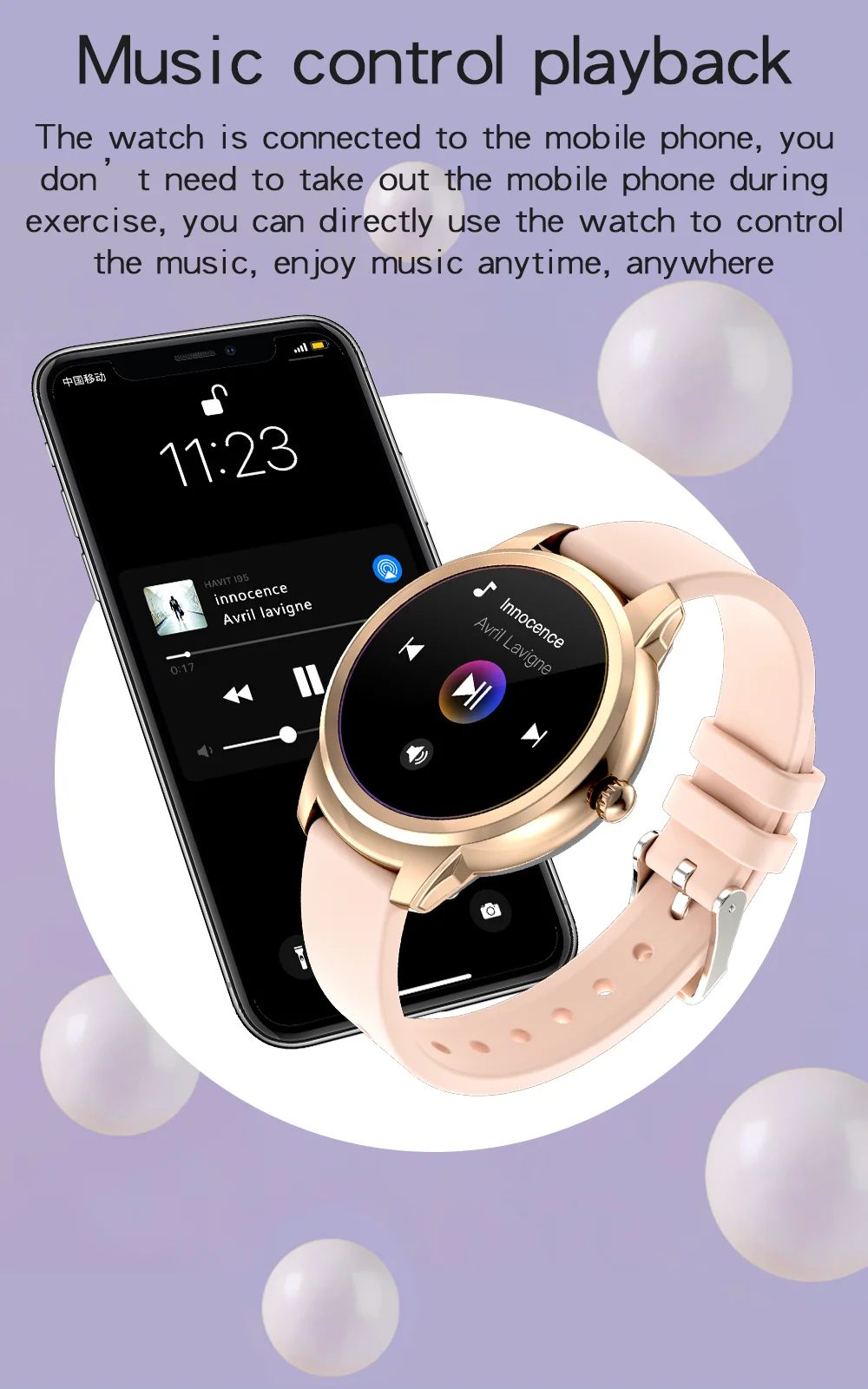 2022 New Smart Watch Women MK6 Heart Rate Blood Pressure Information Remind Sport Multifunctional Waterproof Smartwatch