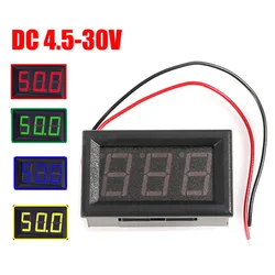 Voltmètre numérique 4.5 30V DC, 0.56 pouces, affichage numérique à LED, deux fils, Protection précise contre l'inversion de polarité 