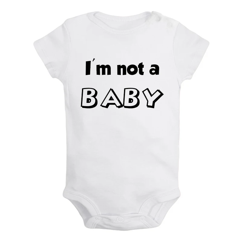 Одежда для новорожденных мальчиков и девочек с надписью «I am a princess I'm not a baby» комбинезон с принтом для малышей, боди с короткими рукавами, хлопковая одежда - Цвет: JaBaby2764WD