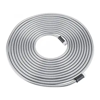 

15m Long Flexible Stainless Steel Garden Hose Non-Kink Durable Irrigation Watering Car Washing Tube