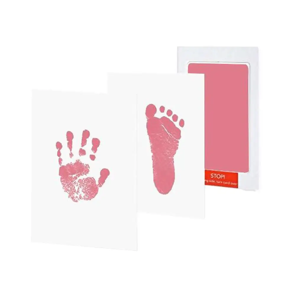 Детский отпечаток пальца и отпечаток руки, чернила, анти-подделка рук и ног, штамп, печать отпечатка пальца, антипригарные чернила - Цвет: Pink