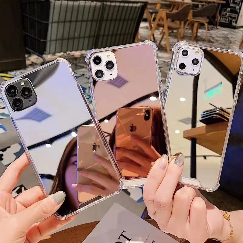 Противоударный чехол для Apple iPhone 12/11 бетонный завод зеркальный противоударный