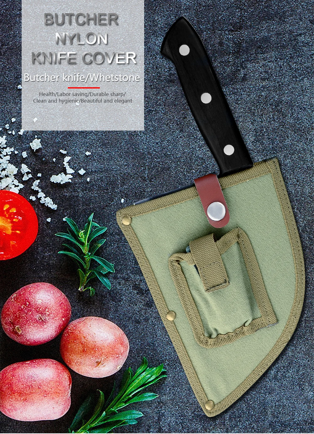 Нож шеф-повара ручной работы из кованой высокоуглеродистой стали, кухонные ножи, инструменты для нарезки, широкий нож для мясника