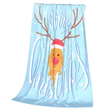 Christmas Style Printing Soft Warm Flannel Blankets Coral Fleece Nap Travel Blanket Home Textile Microfiber Quilt Factory Custom