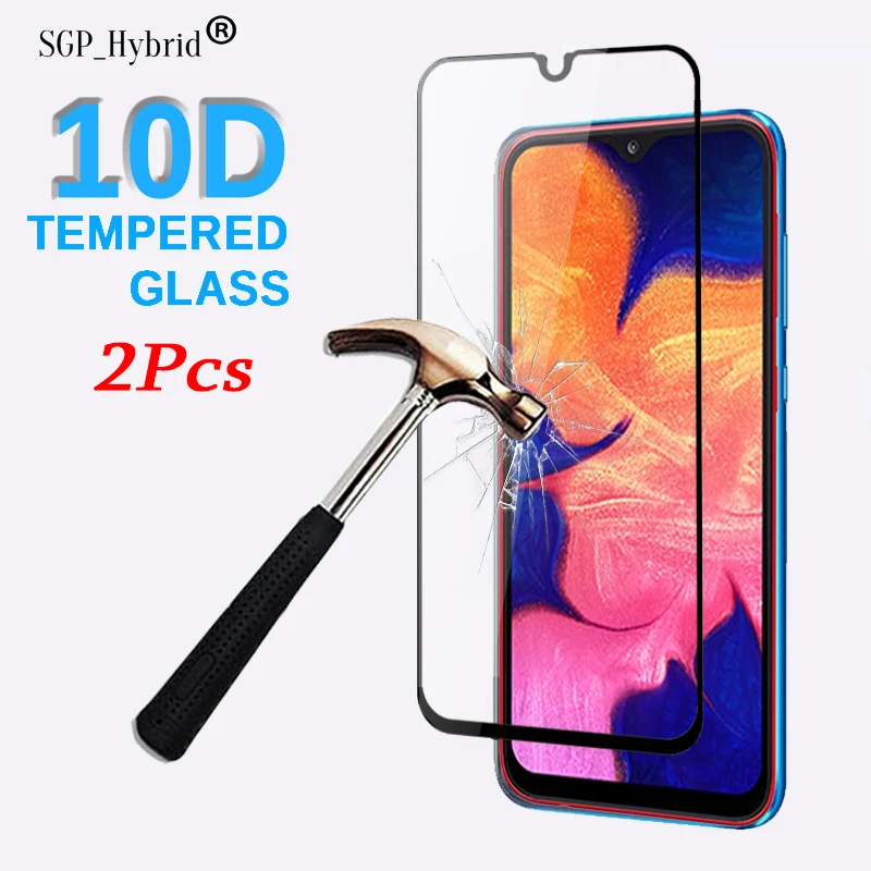 

2pcs 10D For A10 Samsung A10 A 10 Tempered Glass Full Cover Protective Glass For Samsun Sansung A10 SM A105F DS Samsunga10 Film