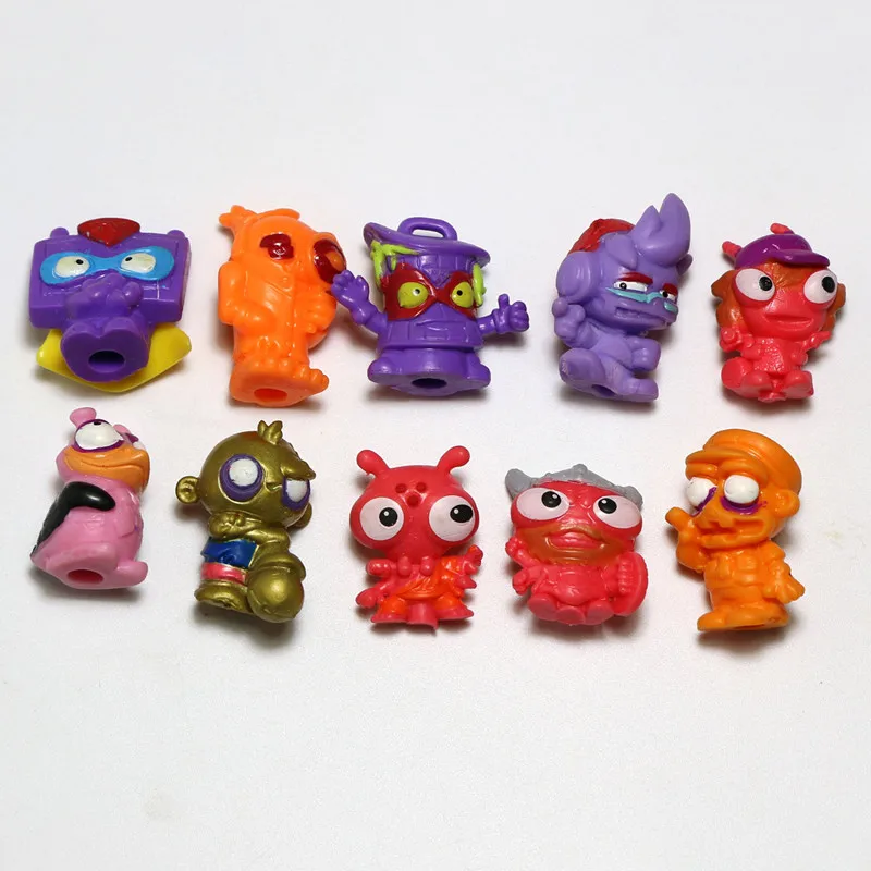 10-20 шт./лот Superzings Zomlings фигурки Куклы 3 см Super Zings коллекция мусора игрушки модель для детей Рождественский подарок