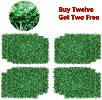 

Artificial Boxwood Faux Hedge Wall Backdrop for Outdoor, Balcony, Garden Fence Screen and Indoor Wall Decoration
