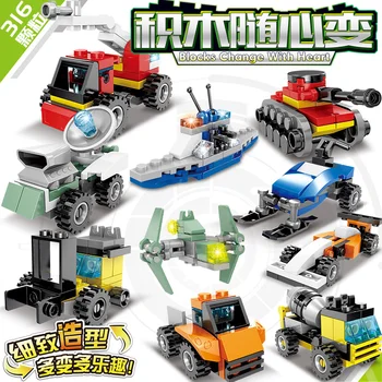 

316pcs 10in1 Military Series Varied Creative Building Blocks Urban Engineering Creative Toys Gifts for Children