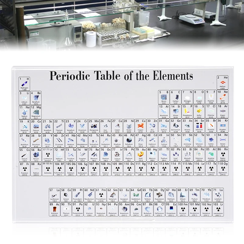 1pc Acrylic Periodic Table of The Elements Chart Elements Framed Display Decor For Students Teachers Gift 5