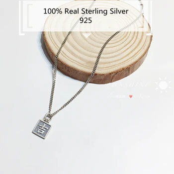 

Hot Sale 100% Pure 925 Sterling Silver Necklace Ethnic Chinese New Year Style Ji Lucky Pendant Charm INS Loves‘ Jewelry for Men