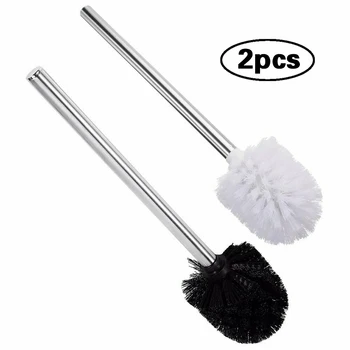 

2pcs Toilet Brush Plastic Long Handle Scrub Cleaning Brush Household Cleaning Tool Bathroom Accessories