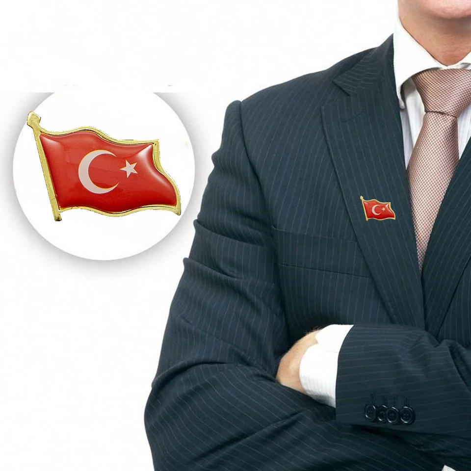 1 шт. флаг Турции шаблон эмаль значок ретро-шарфы Одежда сумка Ювелирные изделия