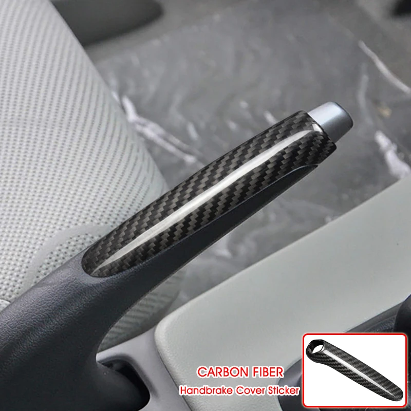 

Handbrake Grips Cover Interior Trim for Honda Civic 2012 2013 2014 2015 2016 Accessories Real Carbon Fiber Hand Brake Sticker