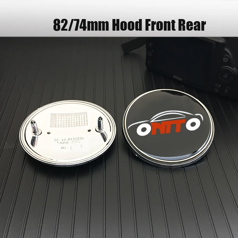 

Car Hood Front Rear Trunk Logo sticker Auto Badge emblem for E46 E39 E38 E90 E60 Z3 Z4 X3 X5 X6 Car- 2pcs 82mm/74mm Logo