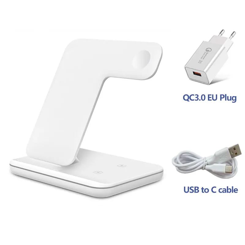 3 in 1 Wireless Charging Stand For Apple Watch 6 For iPhone 12 Pro 13 11 X XR Airpods Pro 15W Qi Fast Wireless Chargers Station quick charge 2.0 Chargers