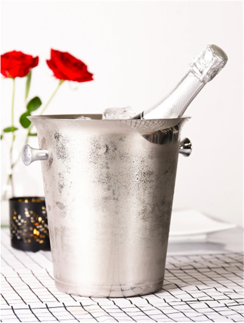 Stainless steel European wine ice bucket large ice wine bucket