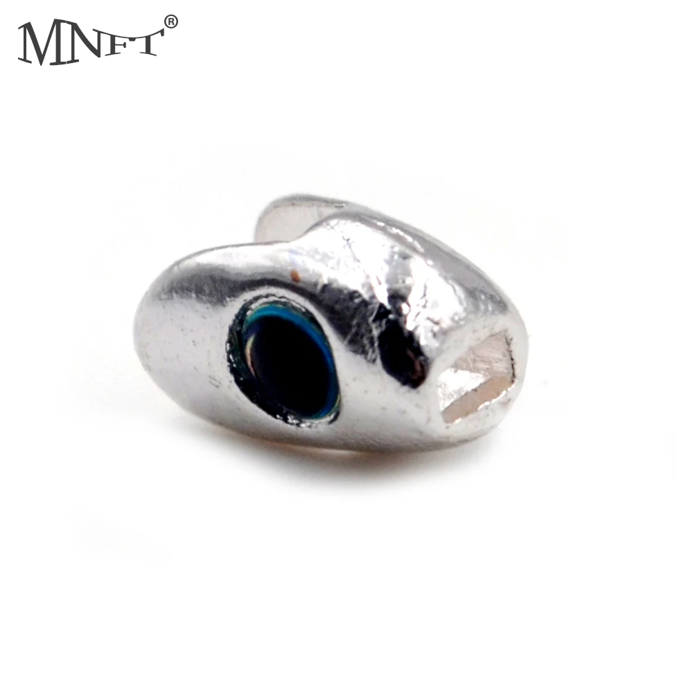 MNFT 6Pcs Fish Skull Weighted Silver Heads With 3D Eyes Ucs For Fly Fishing Materials Baitfish Head | Спорт и развлечения