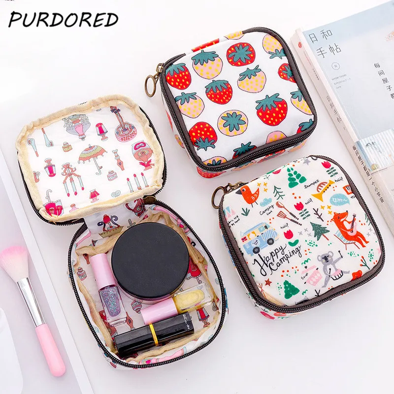 

PURDORED 1 Pc Cute Women Coin Purse Cartoon Mini Bag For Cosmetic Zipper Girls Small Money PurseWomens Hand Purses for Ladies