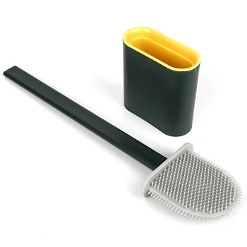 

Toilet Brush Wc Borstel Soft Head Silicone Gap Cleaning Wc Accessories Free Punch Bathroom Cleaning Tool