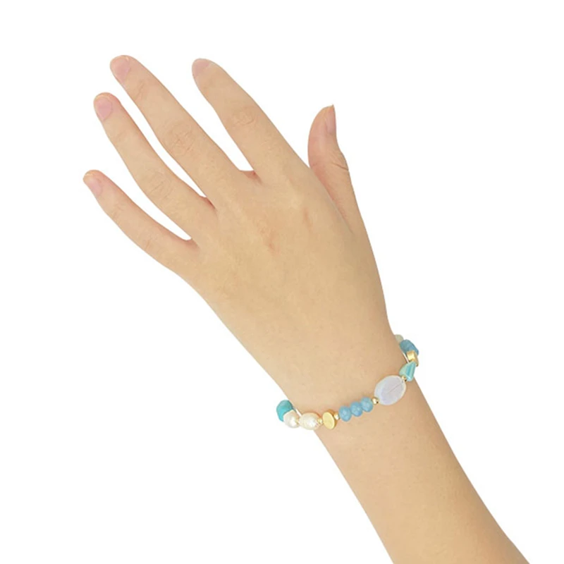 

Paired Bracelets Jewelry Bracelet For Women kpop Beads Natural Stone Butterfly Shell Bohemia Badges Christmas Trinket Diy Resin