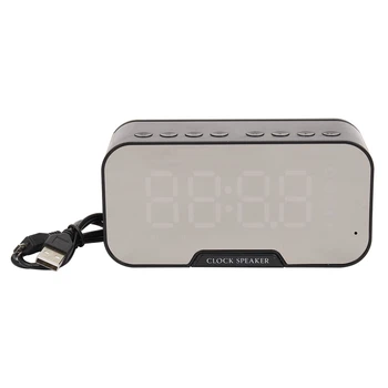 

G10 Bluetooth Speaker Wireless Stereo Bass Bluetooth Loudspeaker Mirror LED Alarm Clock Radio with Phone Holder Function