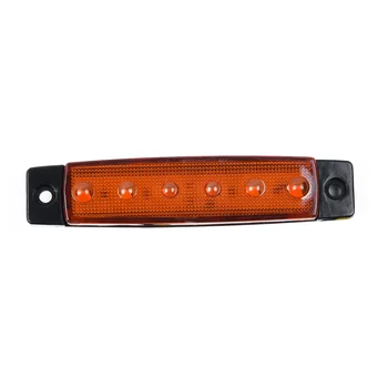 

10pc Yellow 24V 6 LED Side Marker Indicators Lights Truck Trailer Bus Lamp New